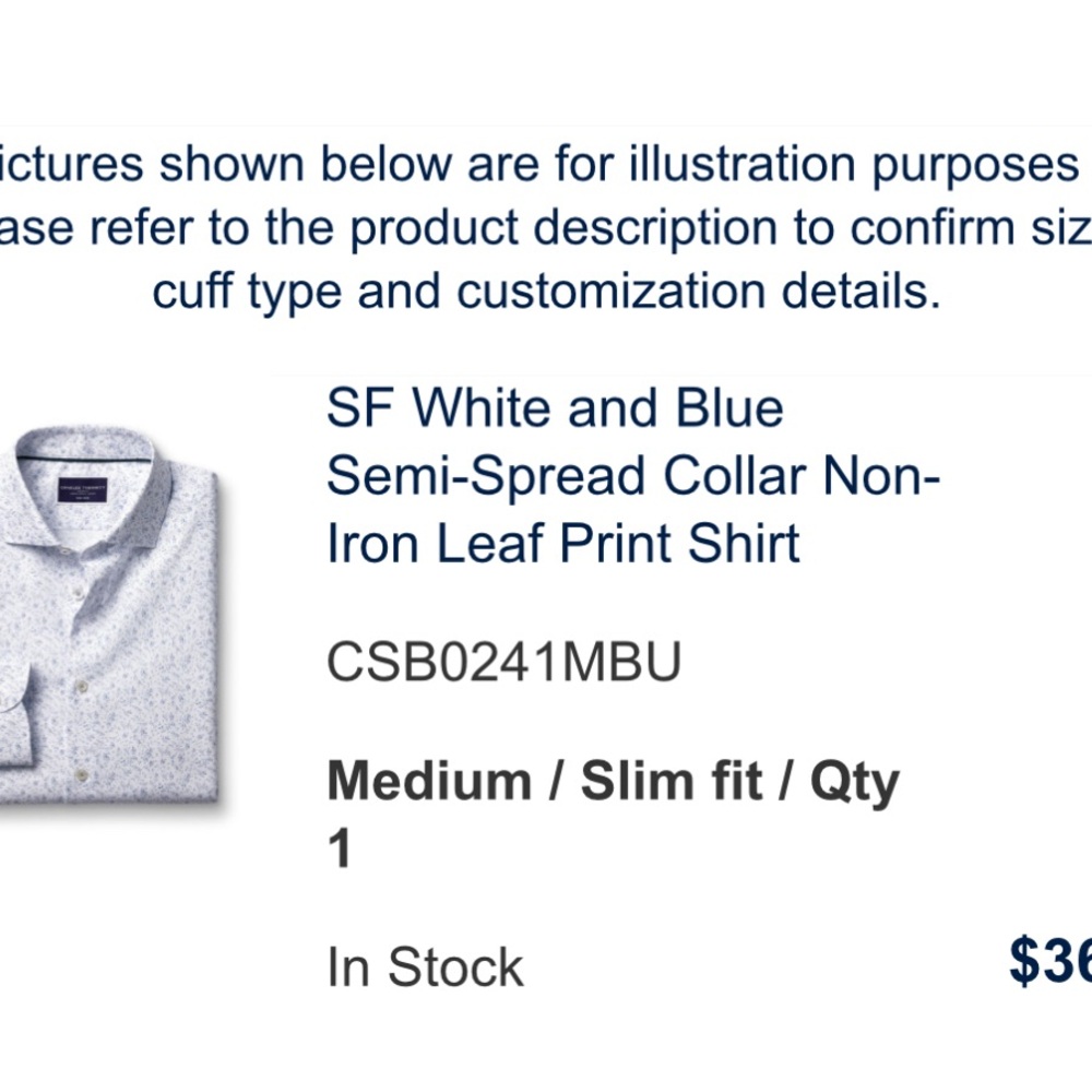 Men’s White and Blue Floral Semi-Spread Collar Non-Iron Leaf Print Shirt